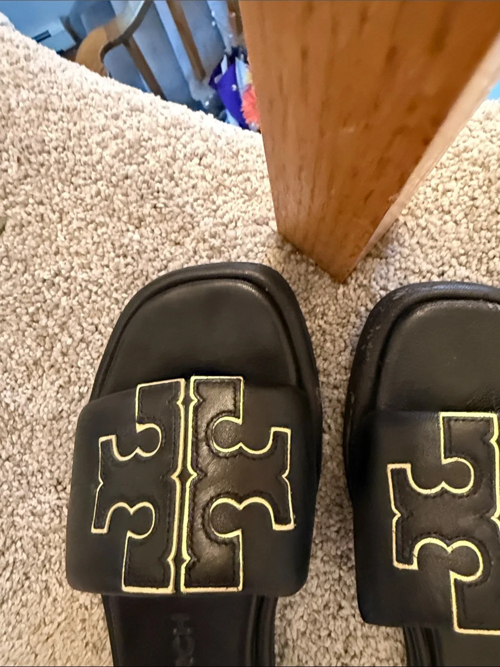 Tory Burch Double T Sport Slide Sandals Size 7.5